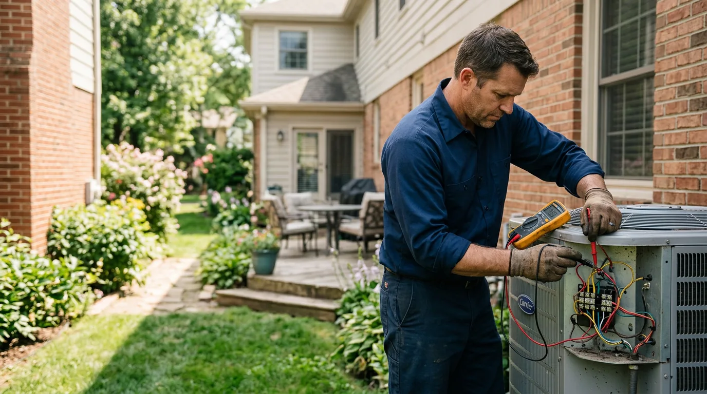 HVAC technician working near Pleasant Valley, NY